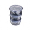 Set 3 herméticos clip 220 ml redondo