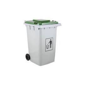 Contenedor de basura con tapa y ruedas 360 L