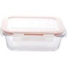 Contenedor vidrio clip rectangular 330ml