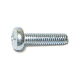 Tornillos sin fin zinc cabeza 4mm-.7 x 16mm 8 pzs.