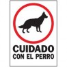 Senal Cuidado con el Perro 25x36