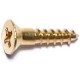 Tornillos planos latón p/madera 6 x 5/8 8 pzs.