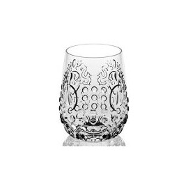 Juego 2 vaso baroque transparente