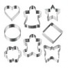 Set cortadores de galleta 8 pzas acero inoxidable