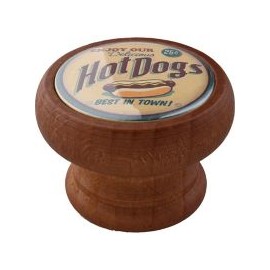 Jaladera 40 mm madera tinte miel Hot dogs