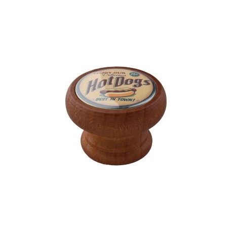 Jaladera 40 mm madera tinte miel Hot dogs