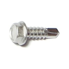 Tornillos autoperforantes acero Inox. cabeza hexagonal 12 x 3/4 7 pzs.