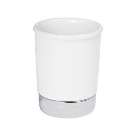 Vaso de baño York blanco cromo