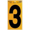 Numero reflectivo autoadherible color Amarillo  3