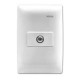 Placa Con 1 Módulo Toma Coaxial Blanco