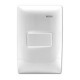 Placa Armada Con 1 Interruptor De Escalera Blanco