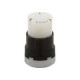 Conector 1/2 vuelta 125 V 9.5 25.4 m negro/blanco