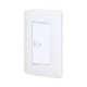 Apagador para timbre con placa blanco