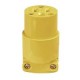 Conector de vinilo 125 V amarillo