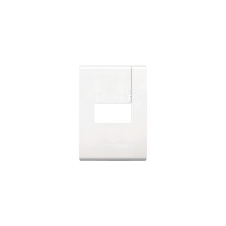 Placa con chasís de resina 1 módulo blanco