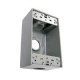 Caja Rectangular de Aluminio con 3 Orificios de 3/4"