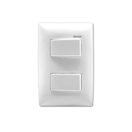 Placa Armada Con 1 Interruptor Sencillo + 1 Interruptor De Escalera Blanco