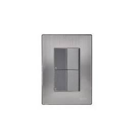 Placa Inox Con 2 Apagadores De Escalera