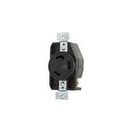 Contacto sencillo industrial 125 V negro