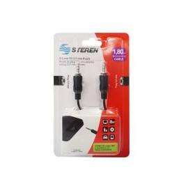 Cable  audio plug a plug 3.5 estéreo 1.80 m