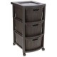 Cajonero de Rattan 3 Gavetas Mocca