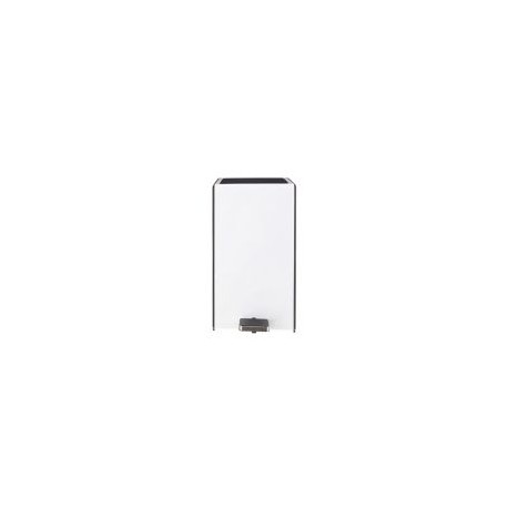 Bote de basura cn pedal de cubo blanco 7 L