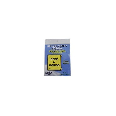 Señal "bebé a bordo" vinil autoadherible 13 x 15 cm