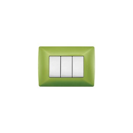 Placa de resina con chasis color Verde Jade 3 mód.