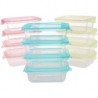 Contenedor vidrio clip cuadrado 370ml