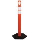 Poste vial naranaja c/base negra protección UV 5.5 k 1.20 m