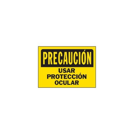 Senal Precaucion Usar Proteccion Ocular