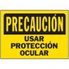 Senal Precaucion Usar Proteccion Ocular