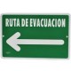 Señal "flecha derecha izquierda" placa rígida autoadherible 22.8 x 15. 2 cm