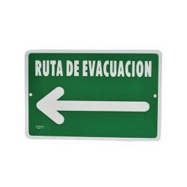 Señal "flecha derecha izquierda" placa rígida autoadherible 22.8 x 15. 2 cm
