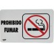 Señal  "prohibido fumar" placa rígida autoadherible 22.8 x 15.2 cm
