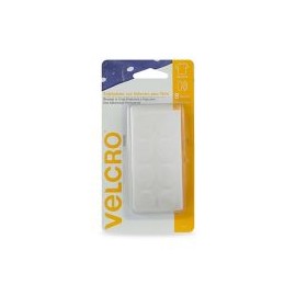 Velcro sujetadores con adhesivo para telas , 8 óvalos, 2.5 x 1.9cm, color blanco, adherencia permanente
