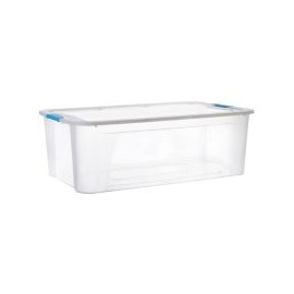 Caja bajo cama 30 lts traslucida