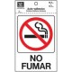 Senal No Fumar 13x18
