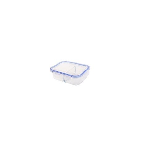 Contenedor vidrio 2 divisiones rectangular 640ml