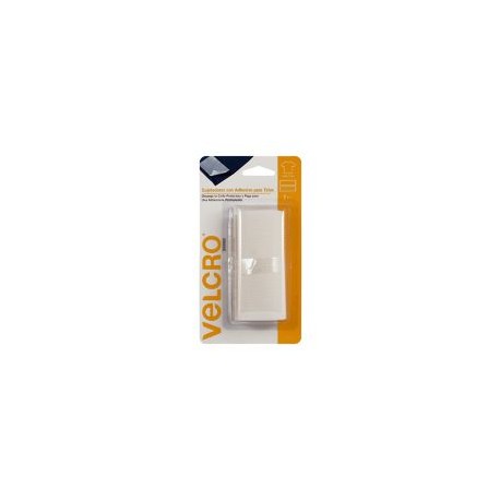 Velcro sujetadores con adhesivo para telas, 1 tira, 15.2cm x 10.1cm, color blanco, adherencia permanente