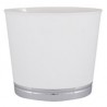 Bote de basura York cromo blanco
