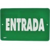 Señal "entrada" placa rígida autoadherible 22.8 x 15. 2 cm