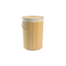 Cesto De Ropa Redondo Bambu Natural
