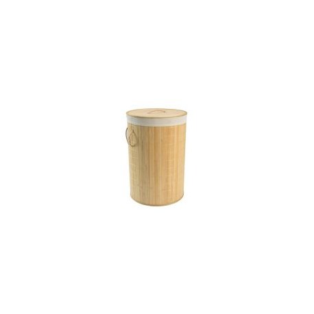 Cesto De Ropa Redondo Bambu Natural