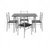 Comedor rectangular con 4 Sillas Chocolate