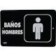 Señal " baños hombres" placa rígida autoadherible 22.8 x 15.2 cm
