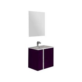 Mueble de baño Onix con espejo berenjena