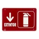 Señal "extintor" placa rígida autoadherible 35 x 24 cm