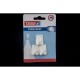 Gancho permanente rectangular pequeño x 3 unid blanco