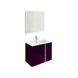 Mueble de baño Onix con espejo berenjena